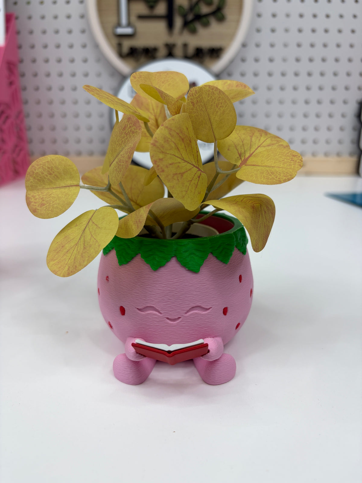 Strawberry Bookish Mini Planter