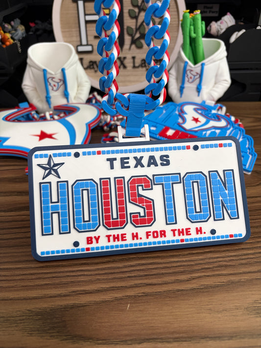 Houston Rivalries License Plate Cuban Chain – Digital File