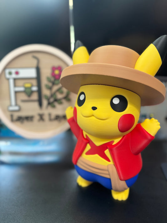 Pikachu x Luffy Figurine
