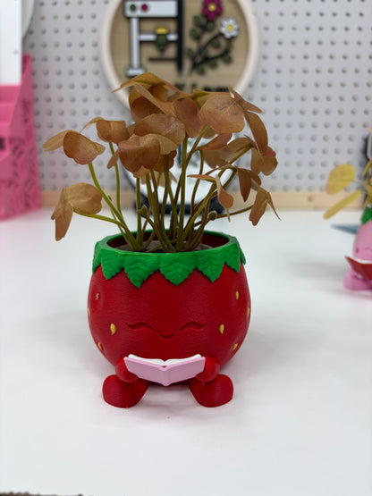 Strawberry Bookish Mini Planter
