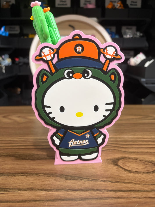 Kitty Orbit Pen Holder