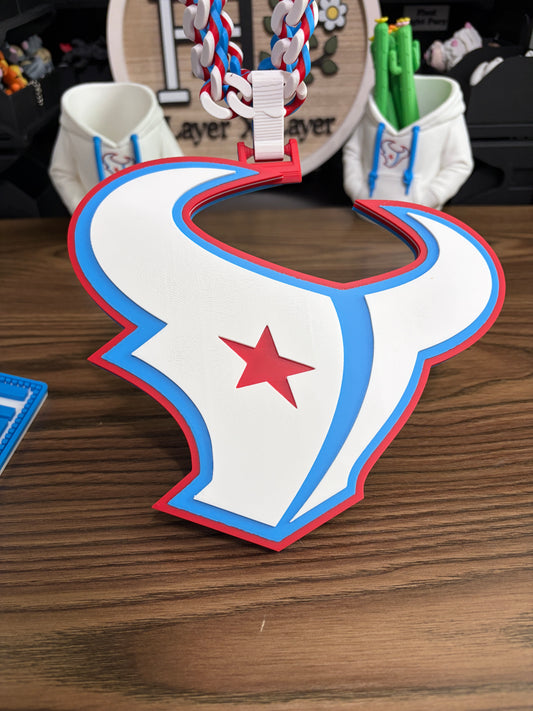 Houston Rivalries Bull Logo Cuban Chain - Digital File