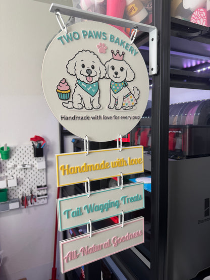 Custom Magnetic Vendor Sign (12”)