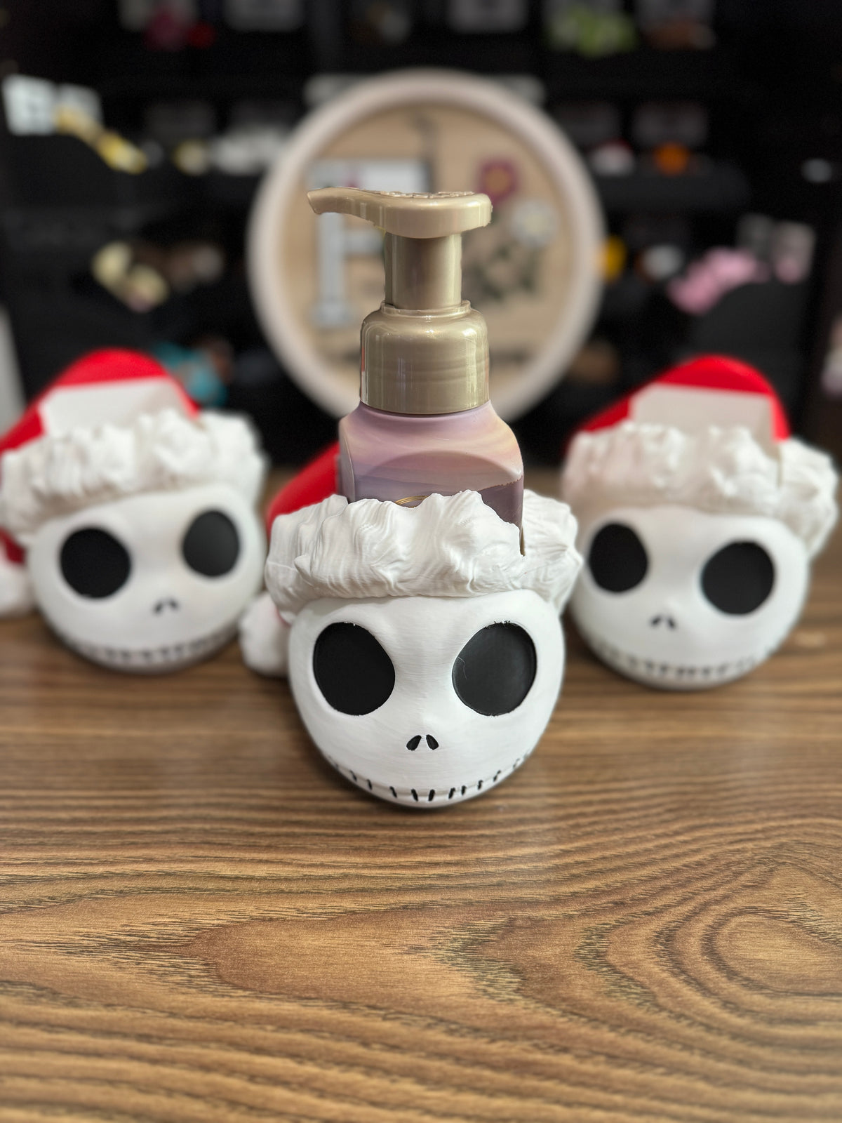 Skull in Santa Hat Soap Holder