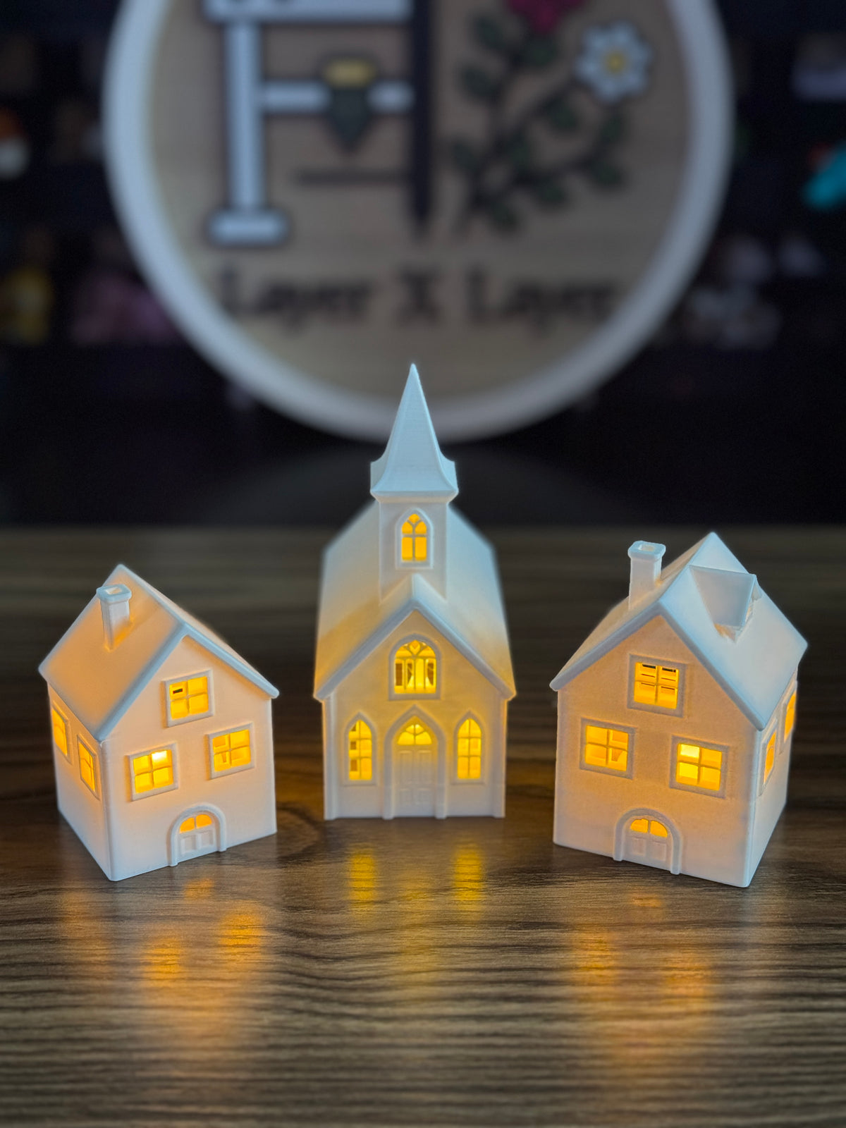 Christmas Village Tealight Holder